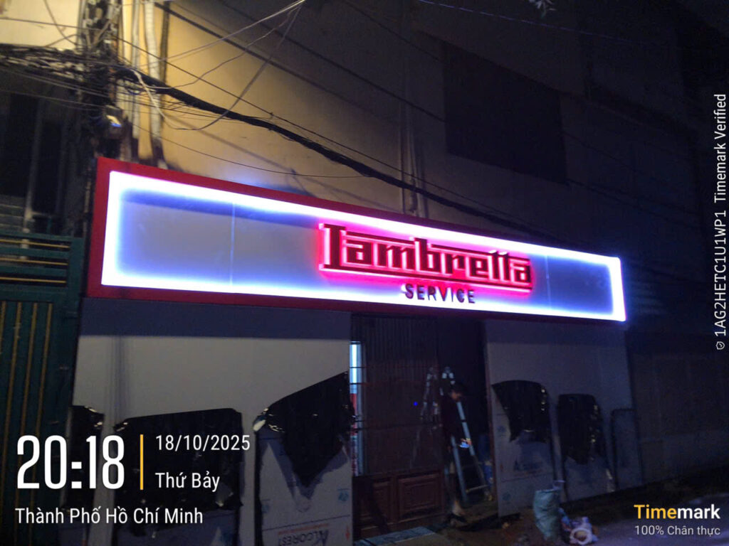 Thiết kế thi công bảng hiệu Lambretta